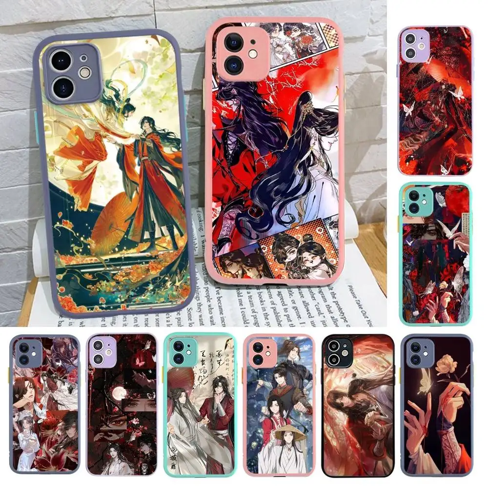 

Heaven Officials Blessing Phone Cases For IPhone 16 15 14 Plus 13 12 11 Pro Max Matte Oft Bumper Phone Cover
