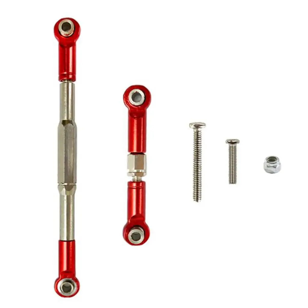 4xSteering Pull Rod 1/16 Scale Servo for WPL Truck Modification Set Accessory Red