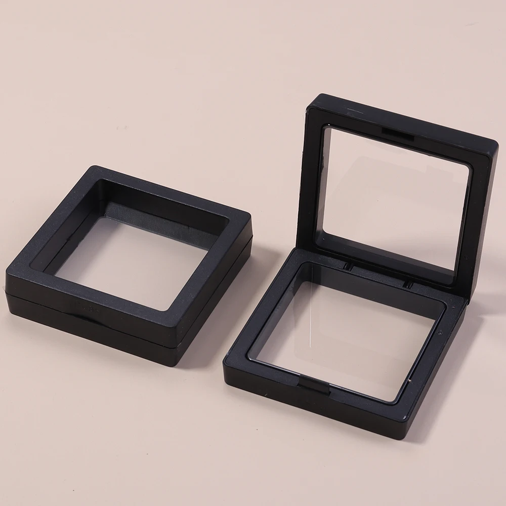 1 Pc PE Film Transparent Visible Ornament Storage Box Ring Earring Box Bracelet Necklace Display Box Badge Dustproof Storage Box