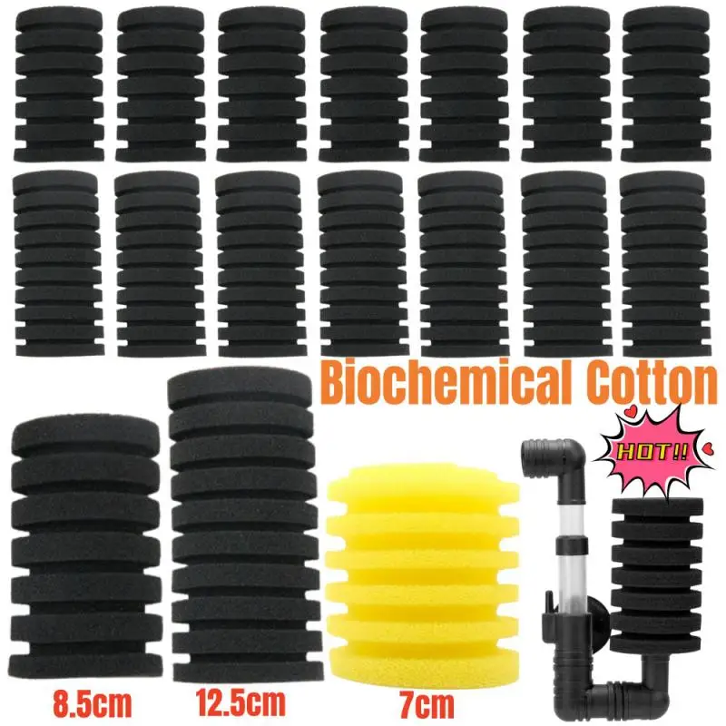 1PC Aquarium Bio Sponge Filter Fish Tank Shrimp Pond Air Pump Biochemical Filtration Foam Aquarium Accessories Filters