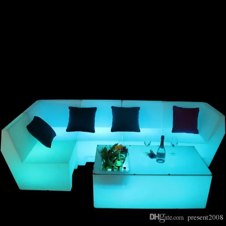 LED licht sofa salontafel combinatie bar club KTV kamer kaart zetel tafel en stoel creatieve persoonlijkheid meubels teller stoel