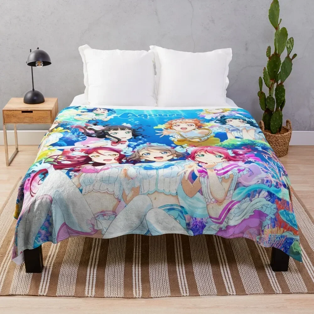 

Love Live! Sunshine!! - Koi ni Naritai AQUARIUM Throw Blanket Beautifuls decorative Blankets