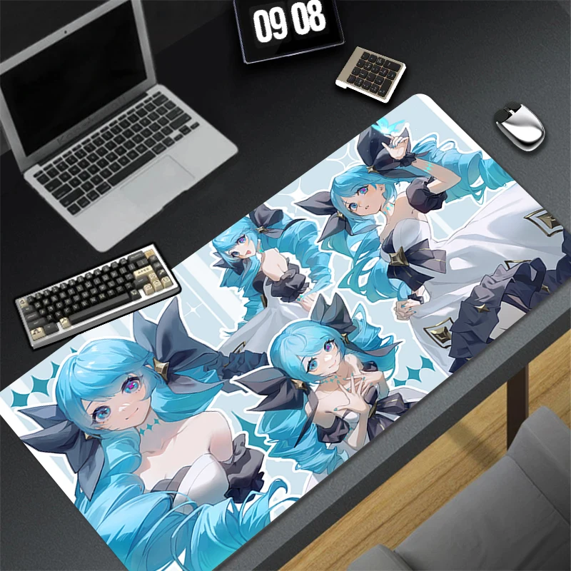 

League of Legends Gwen Mouse Pad Gaming Keyboard Rug PC Accessories Game Cabinet Mousepad Kawaii Anime Sexy Girl Desk Mat Carpet