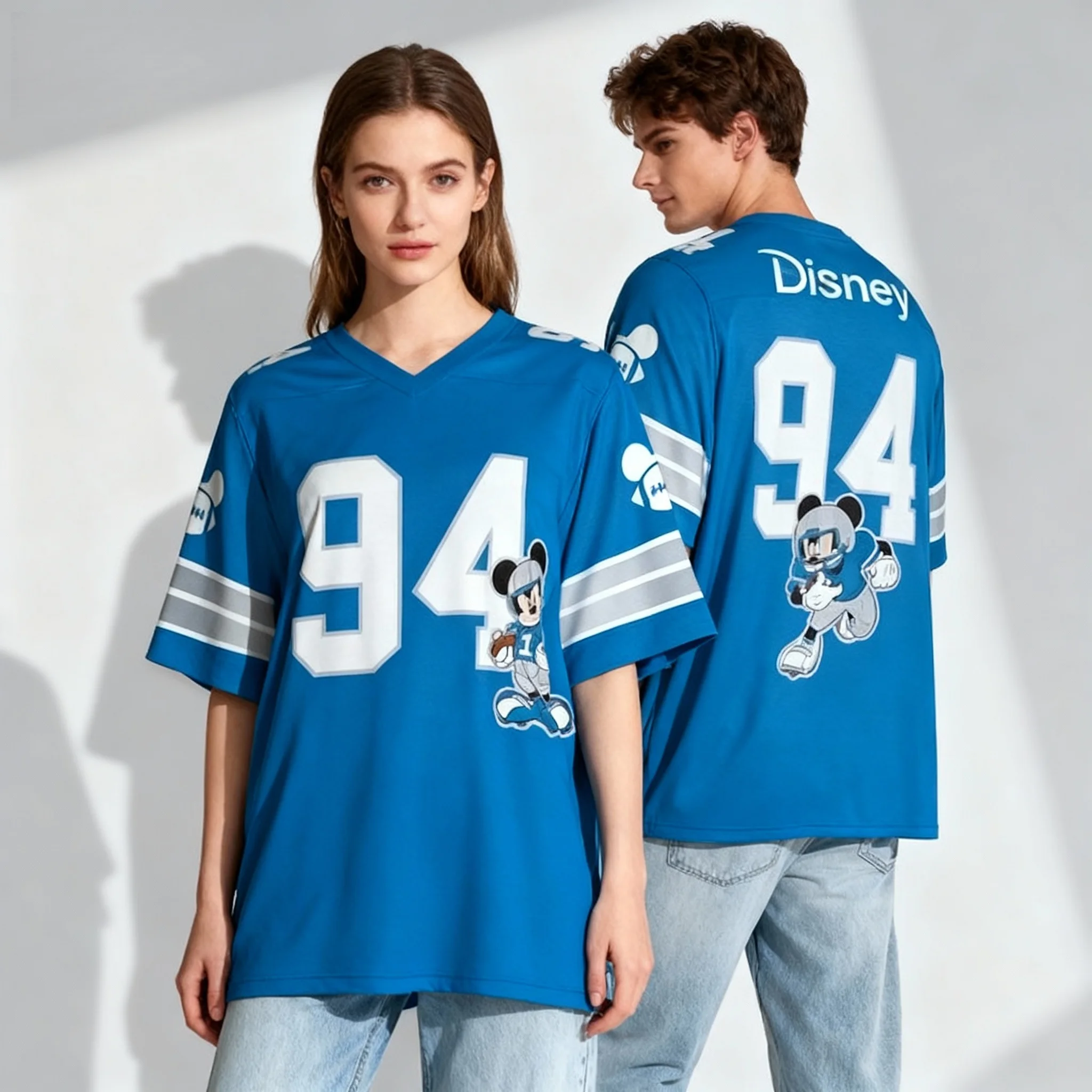 ديزني الرسوم المتحركة شخصية تحت عنوان الرجبي جيرسي الحلو وبارد الشارع تيشيرت صيفي المتضخم المرأة الكبار الساخن بيع 25/26 #4