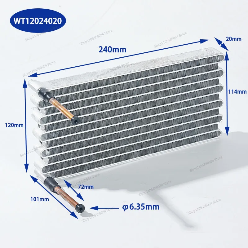 For WT12024020 Wave Row S-bend Micro-channel Air-cooled Condenser Micro Radiator Evaporator
