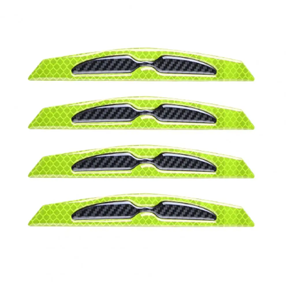 4Pcs Car Door Edge Sticker  Universal   Car Bumper Strip Night Driving Safety Car Bumper Sticker