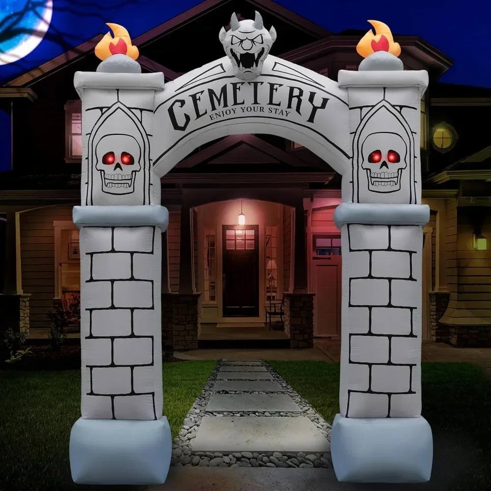 

Halloween Inflatables 9ft Haunted Cemetery Archway. Large Inflatable Outdoor Halloween Decorations. Inflatable Hallow