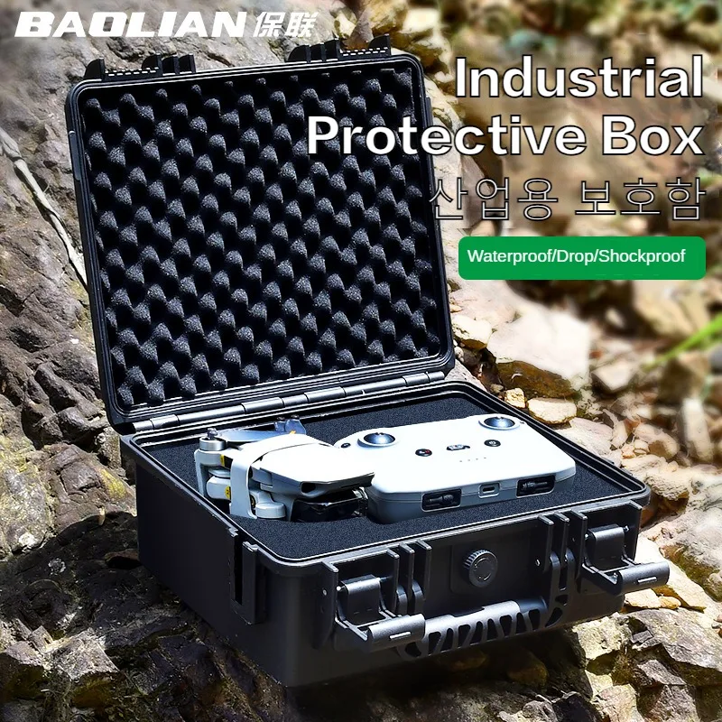 BaoLian Waterproof Hard Carry Case Bag Tool Case With Pre-cut Sponge Storage Box Safety Protector Organizer Hardware Toolbox