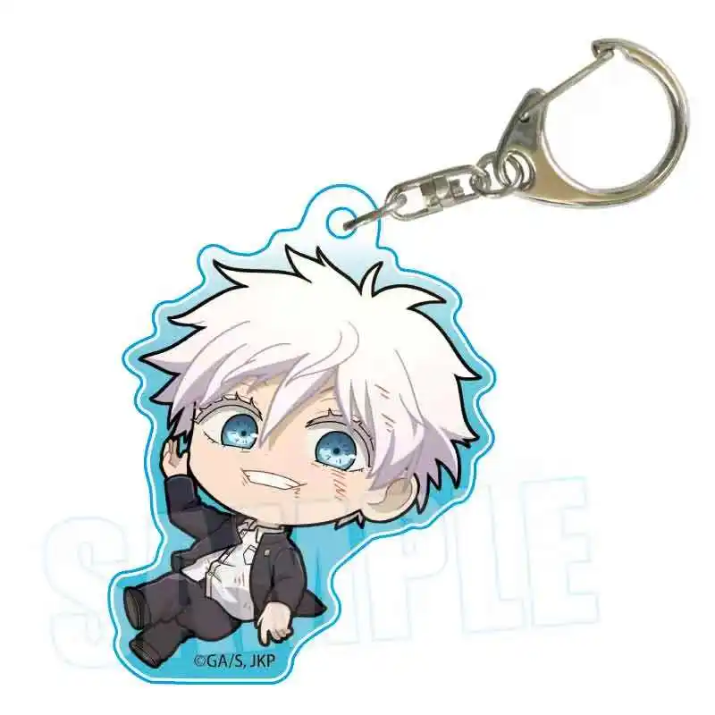 Jogo yu haibara geto suguru gojo satoru shoko ieiri chaveiro boneca anime acrílico chaveiro pingente para presente