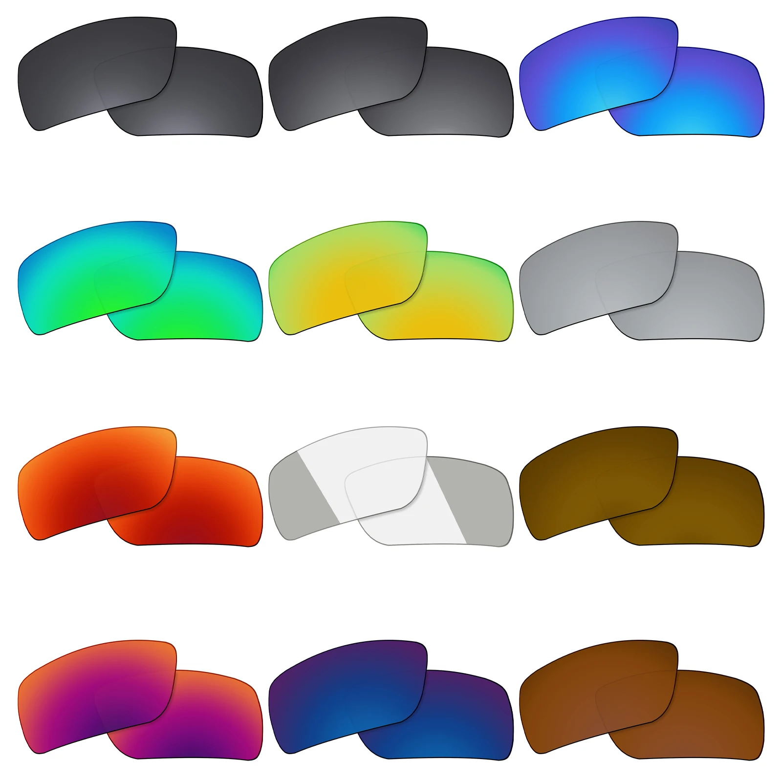 

OOWLIT Polarized Replacement Lenses for Oakley Eyepatch 2 OO9136 Sunglasses - Multi Color