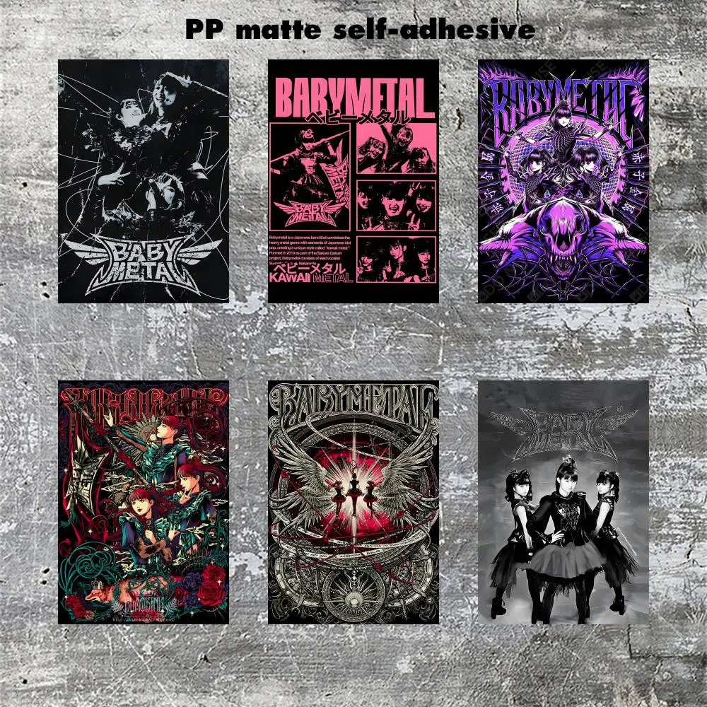 Babymetal Band Poster Frameless poster pp Matte adhesive paper for Living room hallway bedroom