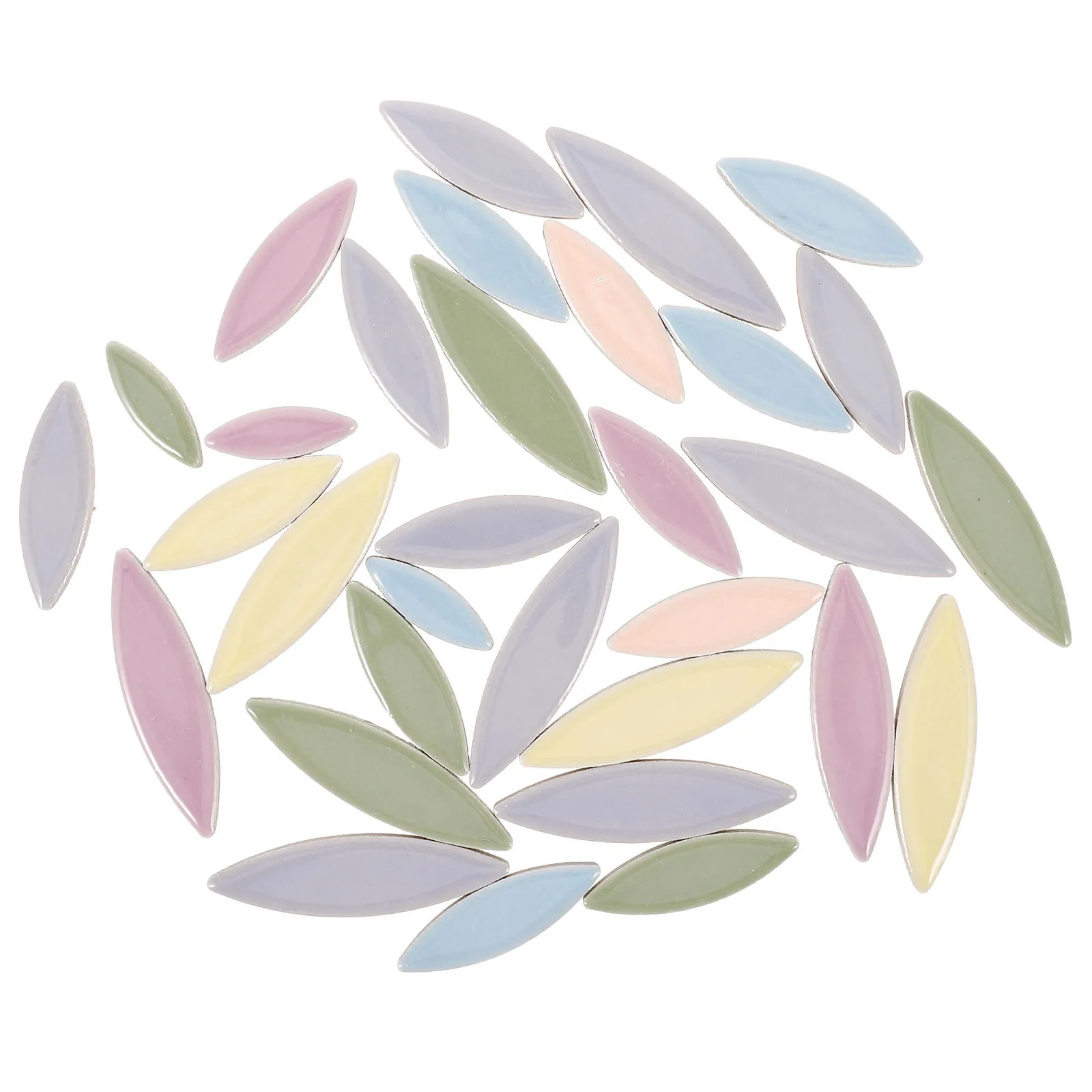 

1 Bag Petal Shaped Ceramic Mosaic Tiles Diy Craft Supplies For Home Decor Flowerpot Art Projects Mixed Color Pieces Tiles For