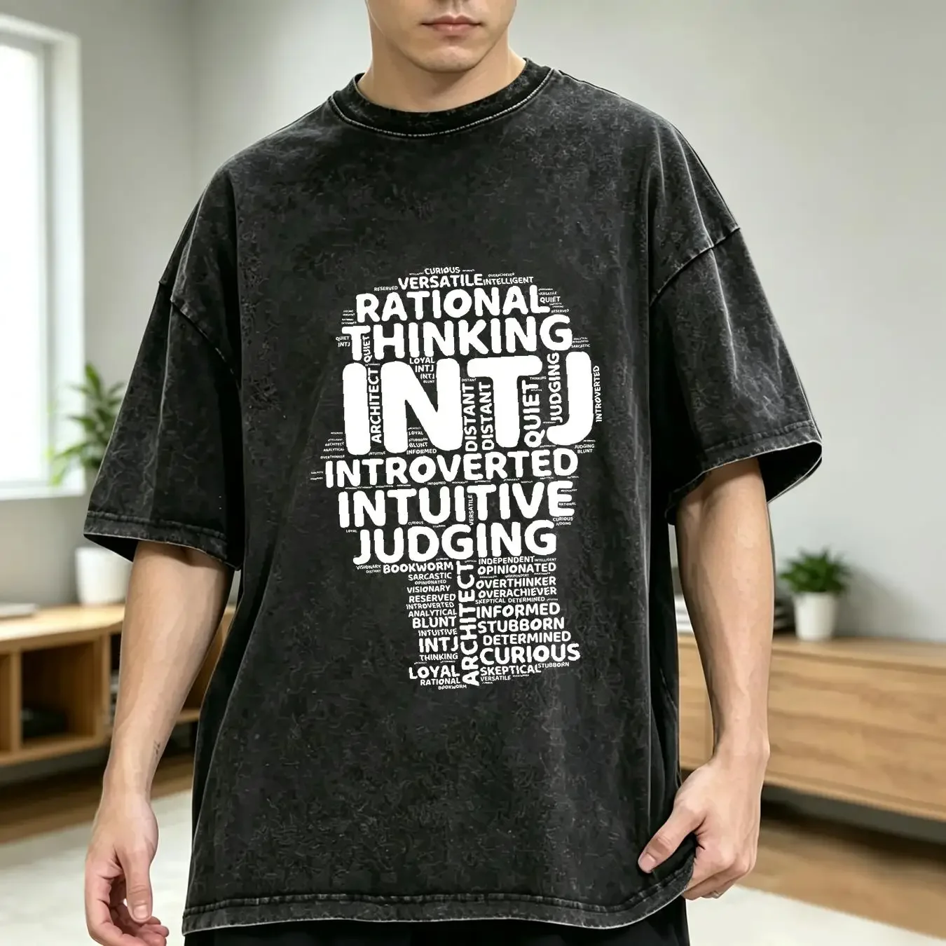 washed T Shirt INTJ Architect Funny Introvert Personality Relationship SweaT 19617 vintage Washed Casual Stylish fashion