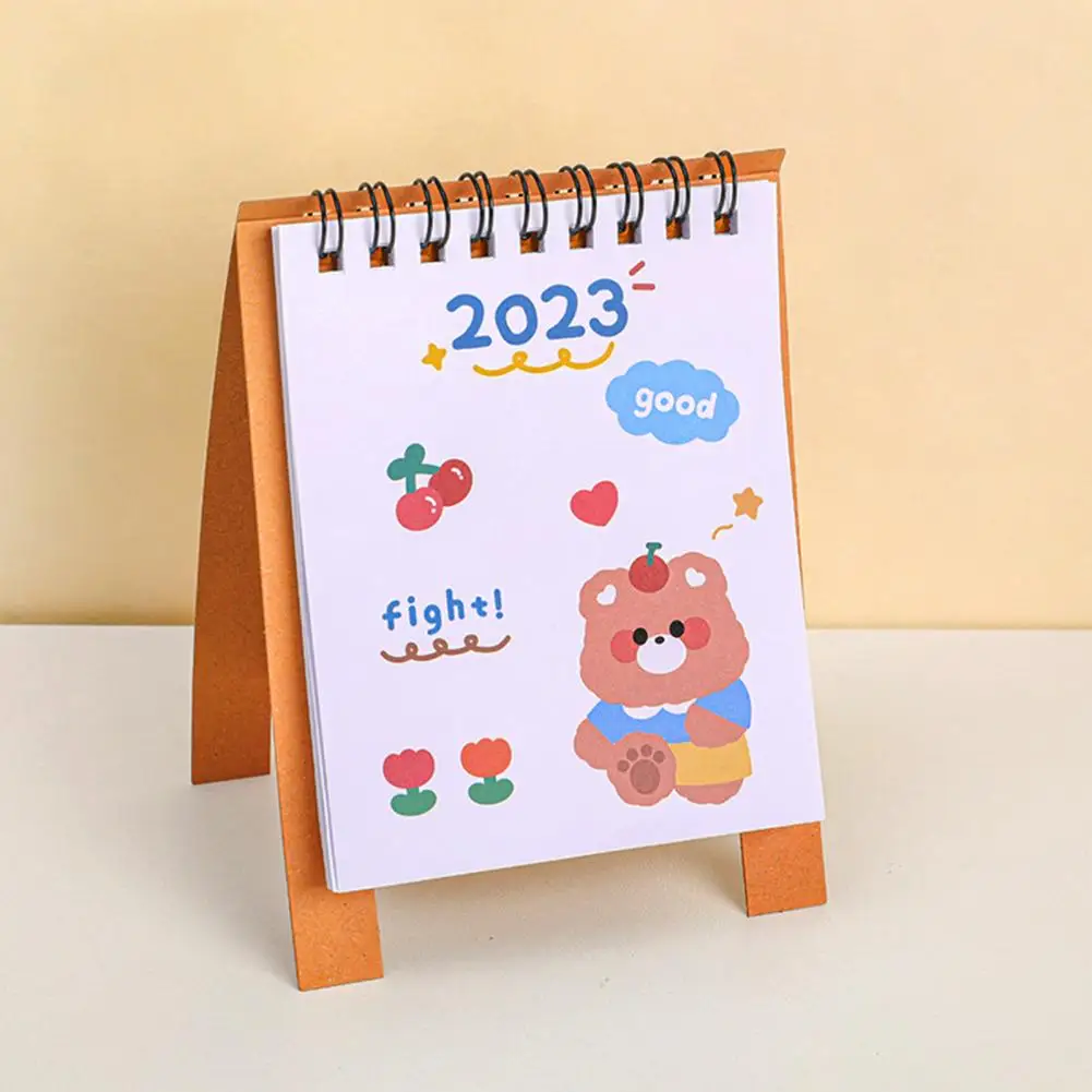 耐久性のある卓上カレンダー,滑らかなページ,2022〜2023,ミニデスク,カレンダー,月