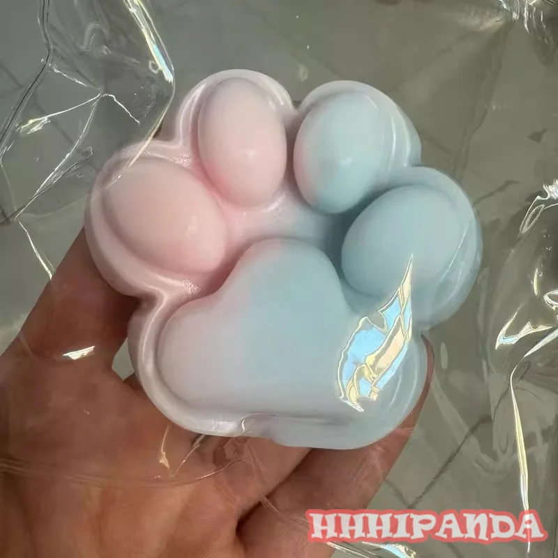 Cute TPR Gradient Taba Squishy Cat Paw Squeeze Toys Slow Rebound Stress Relief Decompression Toy For Kids Toys