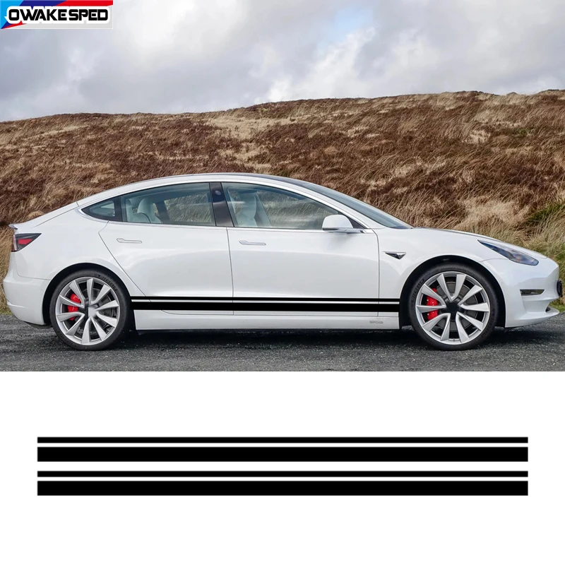 

2PCS Universal Car Side Body Waist Line Sticker Auto Accessories For Suzuki Volvo Tesla Skoda VW Volkswagen Smart Seat Subaru