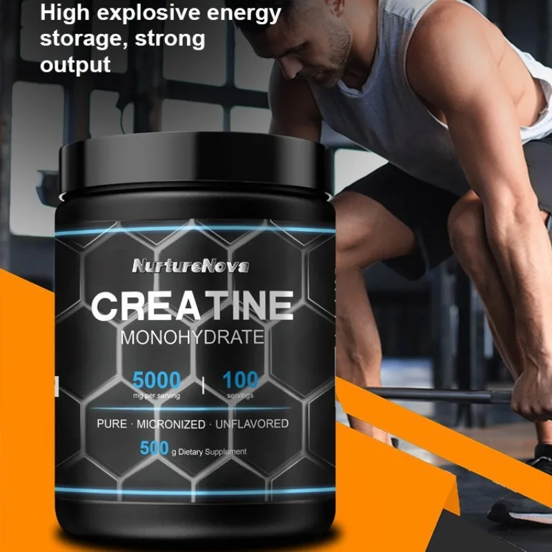 

Creatine Monohydrate Powder 500g Premium Formula Essential Muscle Strength and Fitness Workout Support