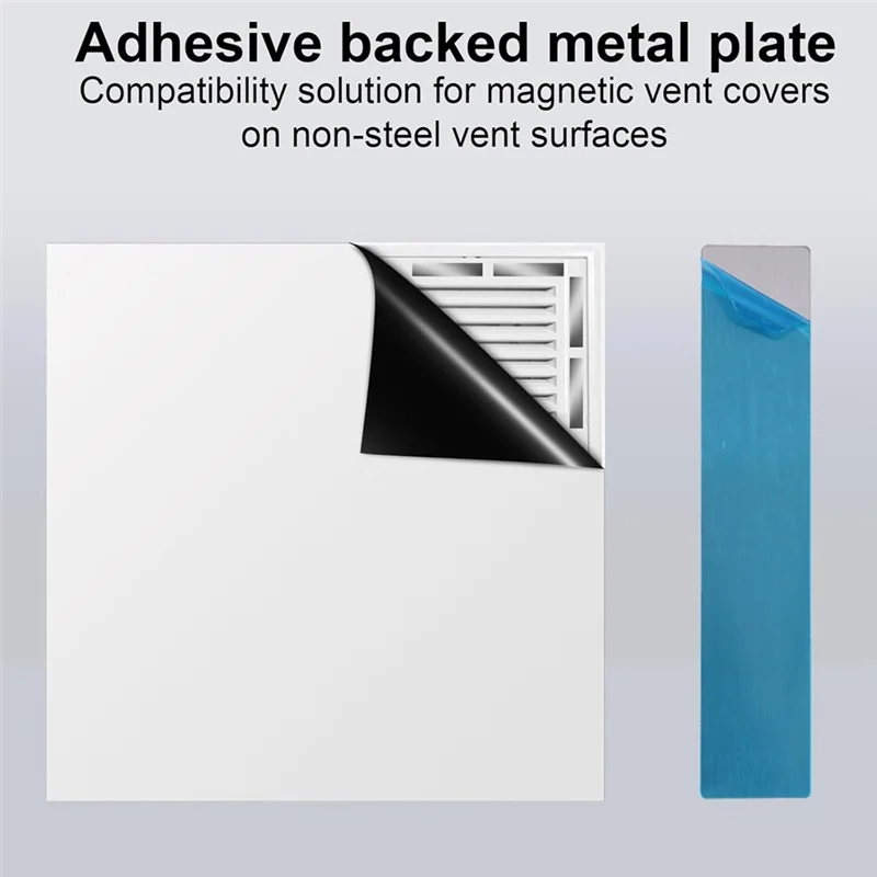 ABJI-Für Nicht-Stahl-Lüftungsschlitze, 20 Stück selbstklebende Metallplatten für magnetische Halterung, mit starker Kleberückseite