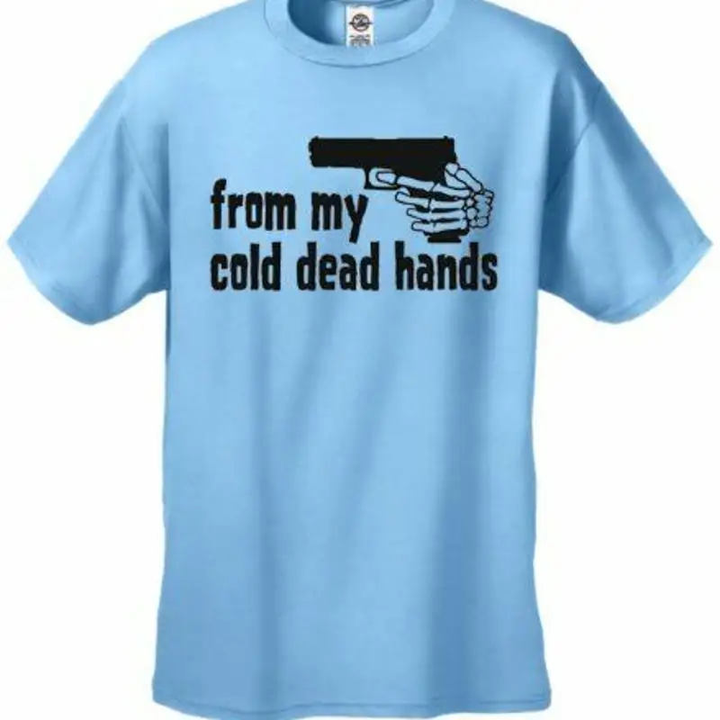 

Футболка My Cold Dead Hands 2nd Amendment Pistol, светло-голубая