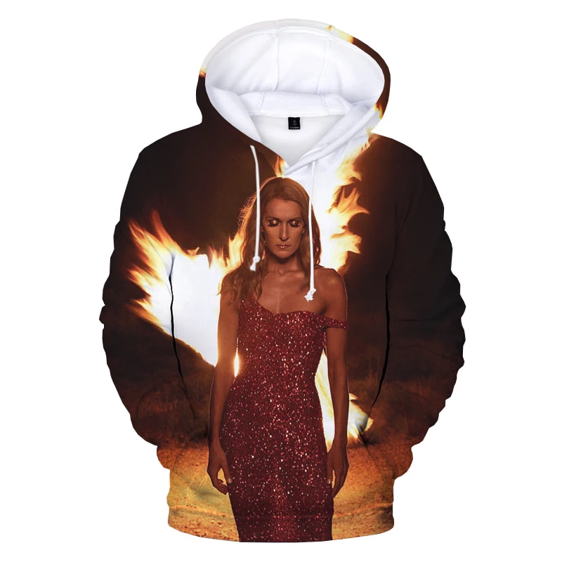 Fashion Singer Celine Dion 3D Print Hooded Sweatshirts Hip Hop Casual Pullover Men Women Harajuku Streetwear Oversized Hoodies