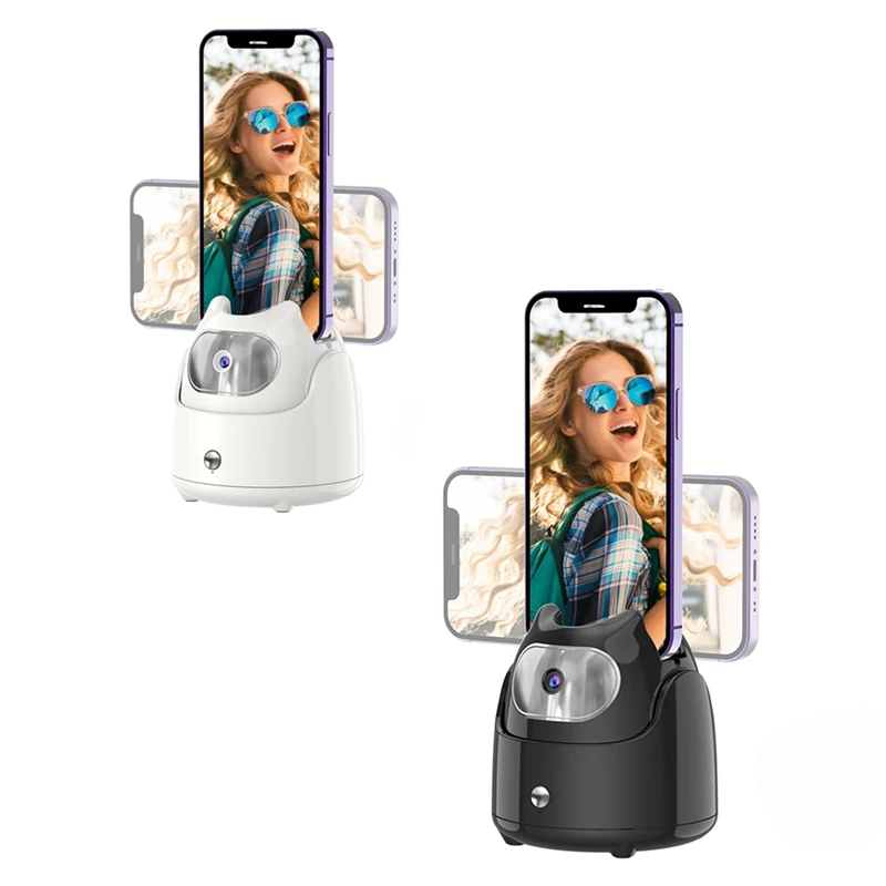 Automatic Face Tracking Gimbal Mobile Phone Holder 360° Rotation AI Face Recognition Phone Tripod For Vlog Video Easy To Use