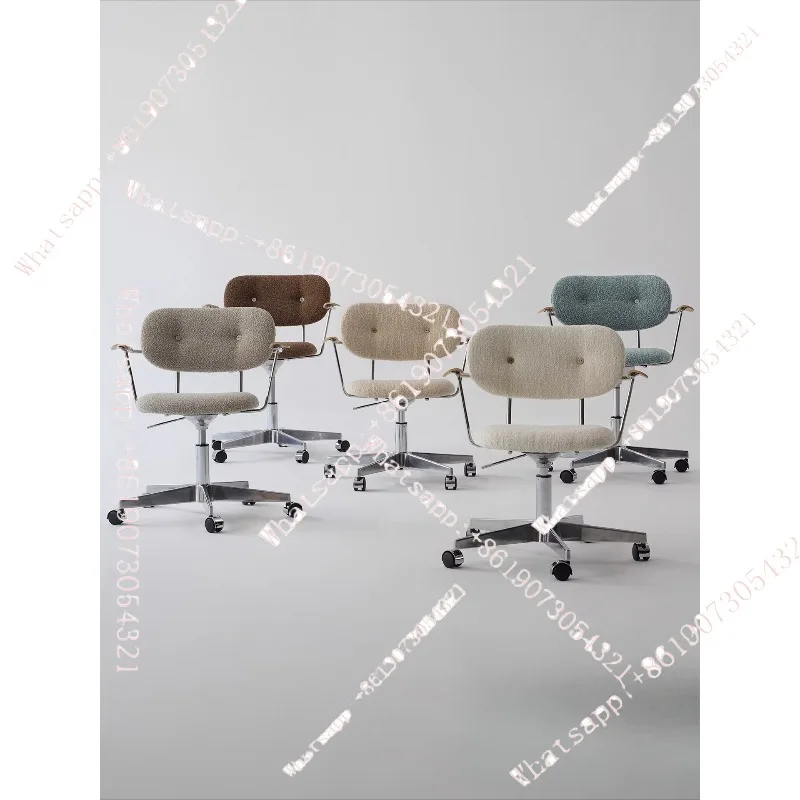 

Дизайнерское эргономичное офисное кресло для длительного сидения, удобное для девушек, домашнее, вращающееся, с регулировкой высоты, компьютерное кресло