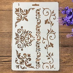 27cm Edge Frame Flowers DIY Craft Layering Stencils Wall Painting Scrapbooking Stamping Embossing Album Paper Card Template