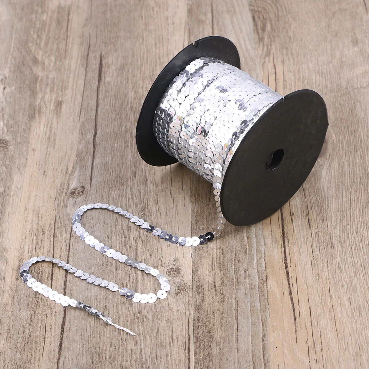 

100 Yard Roll 6Mm Flat Sequins String Ribbon For Diy Attire Wedding Craft Pvc Spangle Elastic Sewing Trimming Hat Embellishment