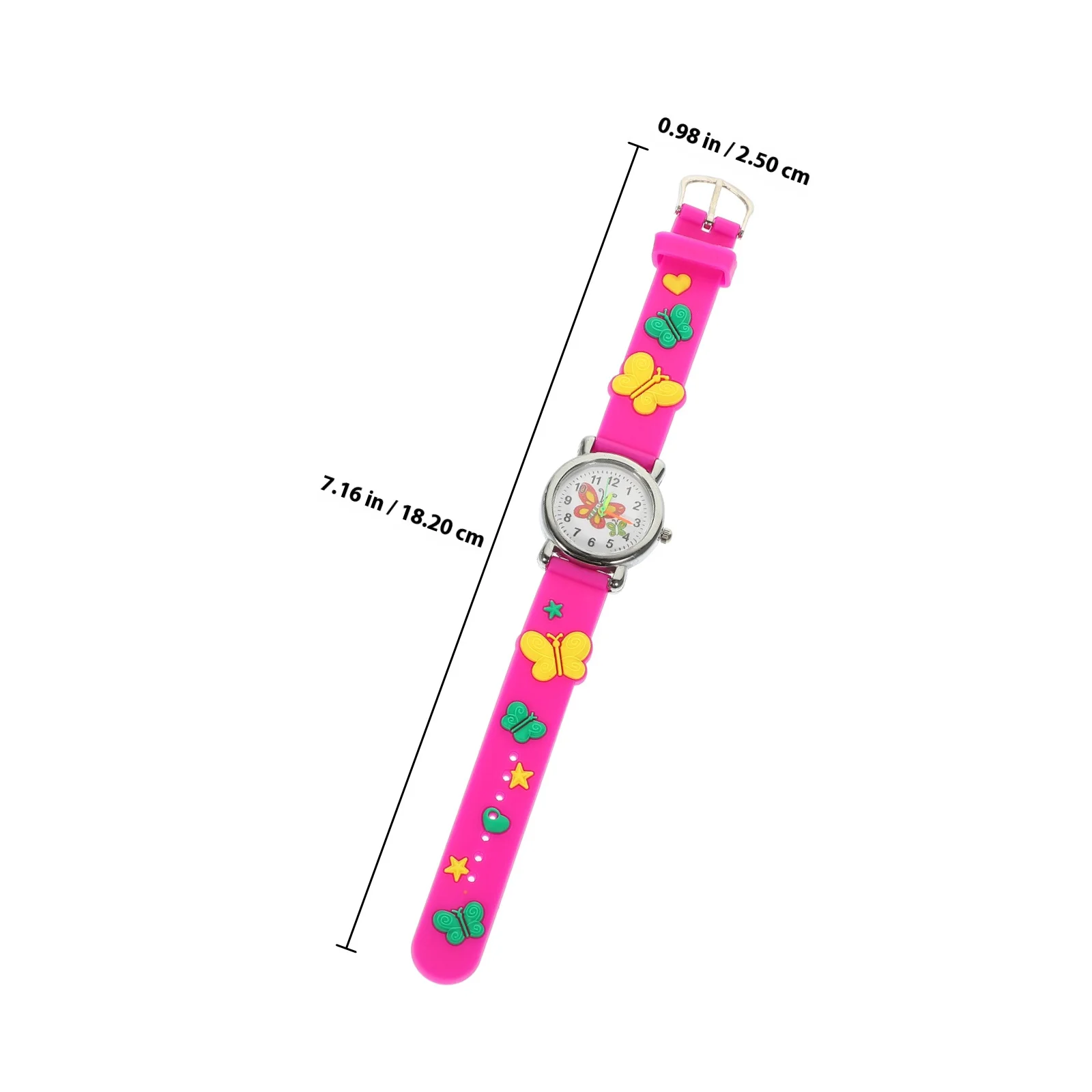ساعة فراشات كرتونية للفتيات بحزام مريح قابل للتعديل للأطفال، توقيت دقيق، ساعة يد للأطفال #5
