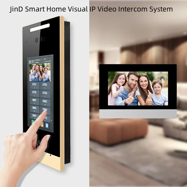 JinD المنزل الذكي البصرية IP فيديو نظام الاتصال الداخلي هواتف الباب مع تويا لبناء شقة متعددة فيديو الاتصال الداخلي