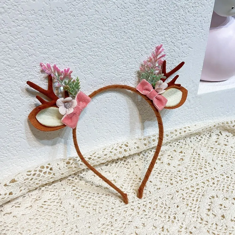 

Mushroom Stereoscopic Antler Korean Hair Accessories Children Hair Clip Christmas Headwear Elk Hair Hoop Antler Hairpin