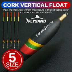 FLYSAND 5Pcs Fishing Bobber Durable High Sensitivity Balsa Wood Fishing Floats Multi-Purpose Fish Feed Baits Tackle