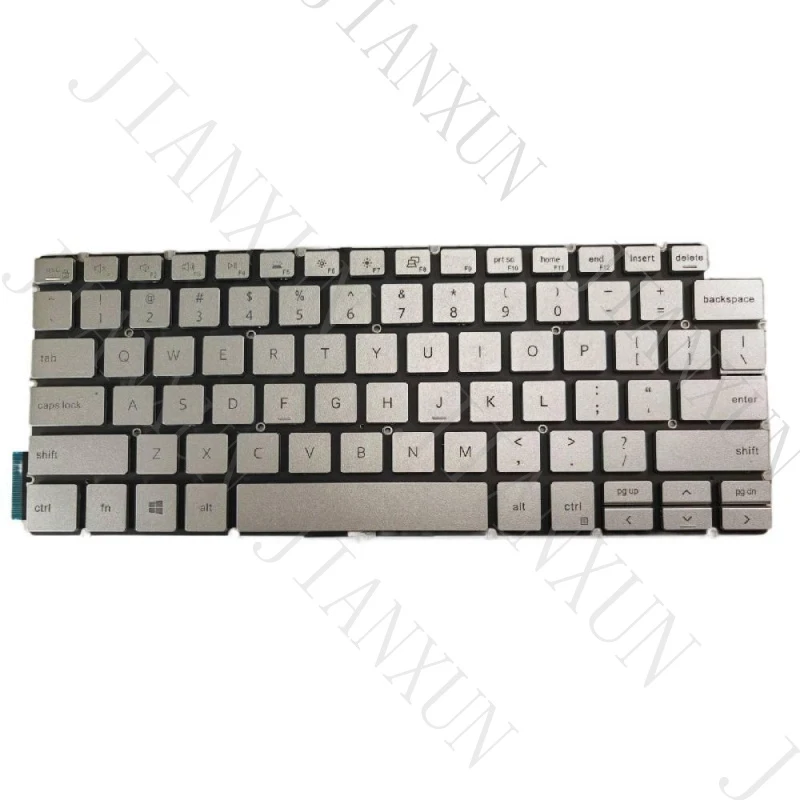Nuevo teclado retroiluminado A+ para Dell Latitude 3301 3410 E3301 P114G P120G US, color plateado