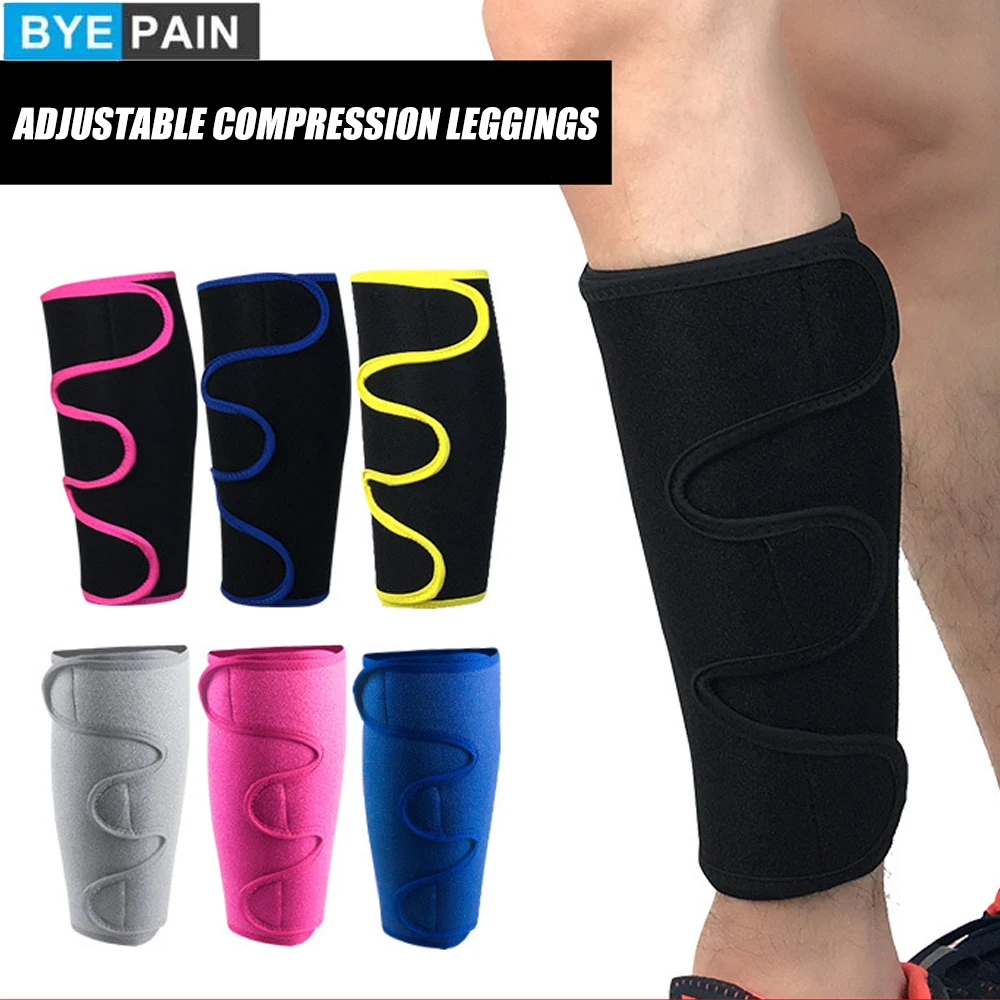 

BYEPAIN 1Pcs Calf Brace Shin Splint Compression Sleeve for Men and Women Torn Calf Muscle, Hiking Training Adjustable Support