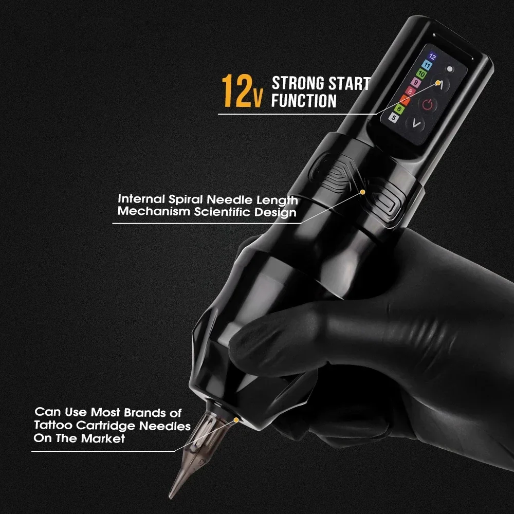 Ambition EXO Wireless Tattoo Gun Professional Japanese Motor Rotary Wireless Tattoo Machine Pen for Body Art