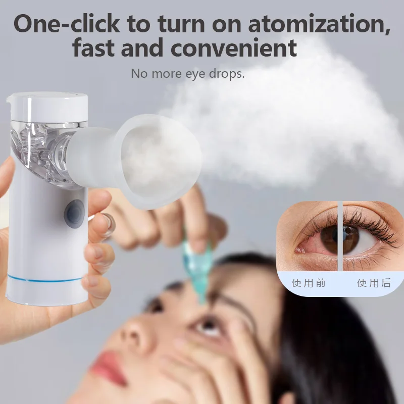 Nano Mist Eye Moisturizer voor verlichting van droge ogen en schoonheidshydratatie, draagbaar oogzorgapparaat met reisvriendelijke vernevelingsmassa