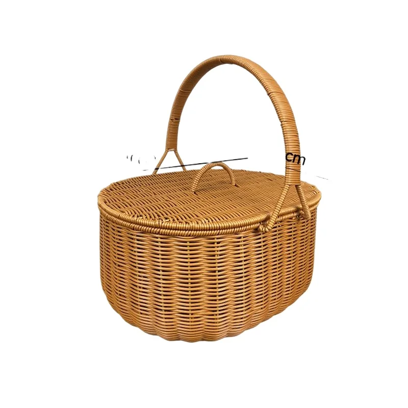 

*Встая корзина с крышкой Jane Creative About Outdoor Корзина для фруктов и овощей Корзина для пикника