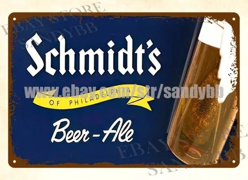 SCHMIDT;S BEER ALE metal tin sign wall art living room