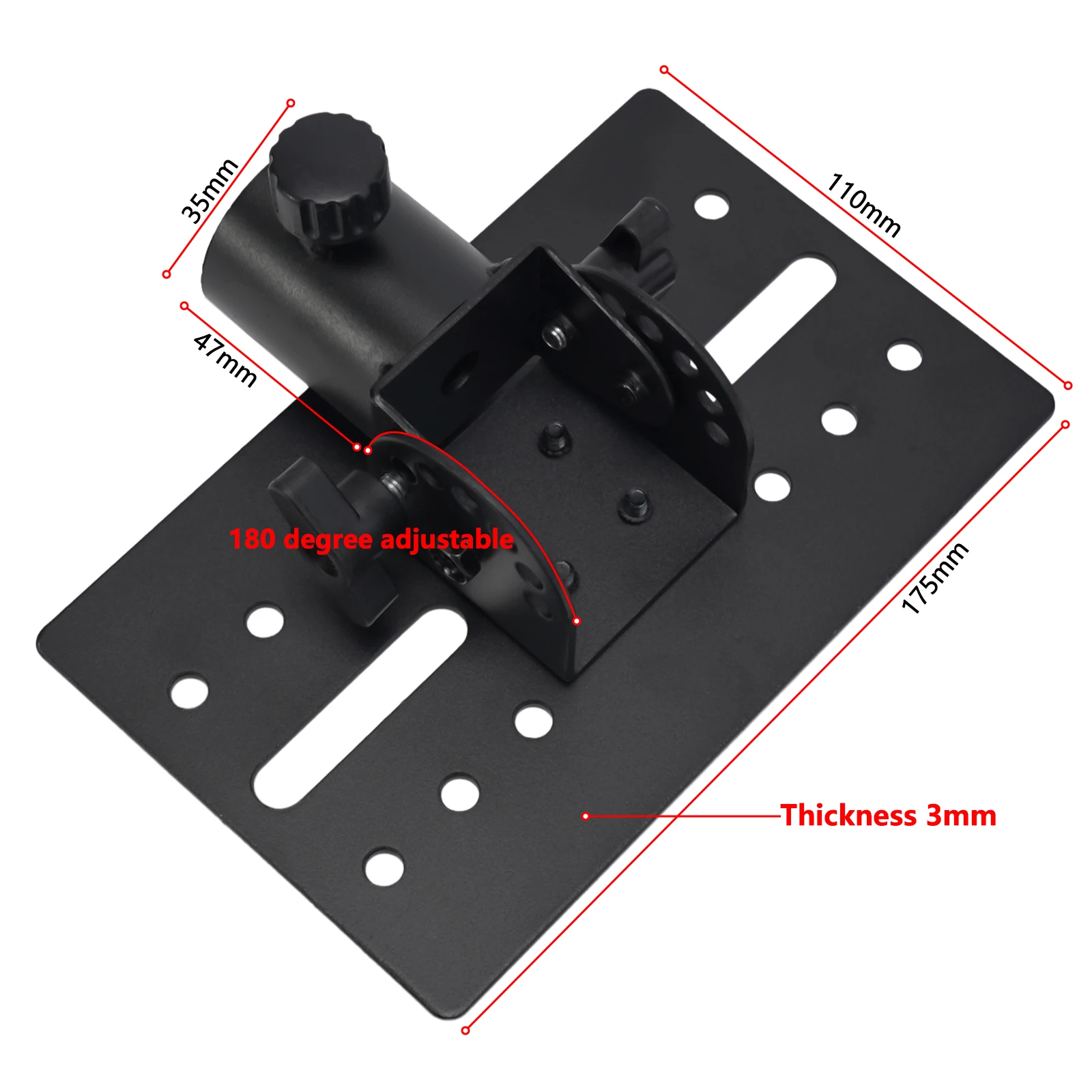 Brand New Rotatable 35mm Tripod Pole Mount DJ Speaker Stand Adapter Top Cap Sturdy Mic Tripod Holder Mounting Base Tripod Pole