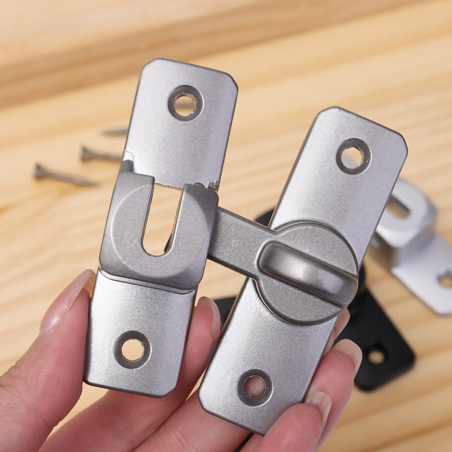 90 Degree Window Drawers Cabinet Locks Stainless Steel Hook Latch Barn Door Latch Bolt Hooks Sliding Gate Buckles Hardware