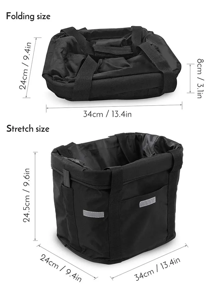 Bicycle Equipment For Mountain Bike Bicycle Front Basket Removable Waterproof Bike Handlebar Basket Pet Carrier Frame Bag