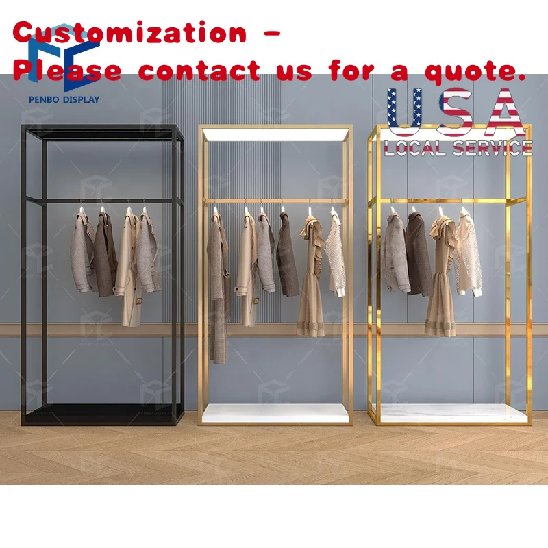 

На заказ.Роскошный золотой бутик для девочек, магазин одежды, витрина, полка для одежды, бизнес-магазин современной одежды, стеллажи со светодиодной подсветкой