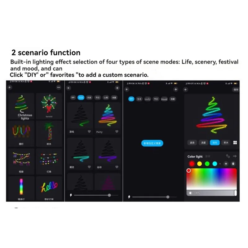 B68A LED-Controller, 44 Tasten, Bluetooth, sprachaktiviert, intelligentes Dimmen, Farbtemperatur, Streifenlicht-Controller