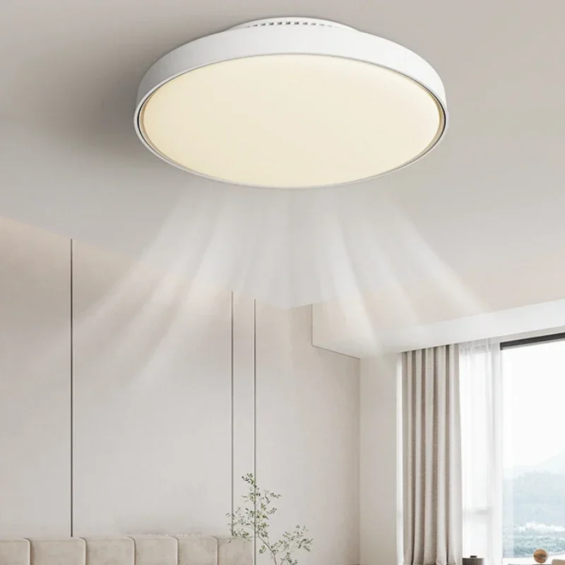 

SANDYHA Modern Minimalist Leaf Free Ceiling Fan Light Circular Design LED Lamp for Living Room Lighting Bedroom Decoration Home