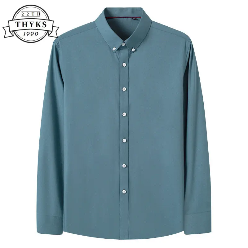 

Mens High Grade Long-Sleeved Shirts Casual Anti-wrinkle Smart Business Quality Blouse Autumn Winter New Original Male Shirt Tops