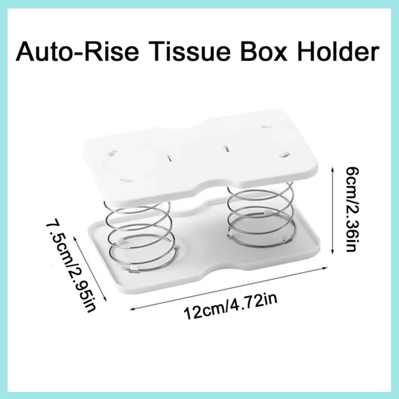 1/2/5pcs Creative Plastic Paper Towel Spring Pallet White High Elasticity Spring Tissue Box Practical Easier Double Springs B2