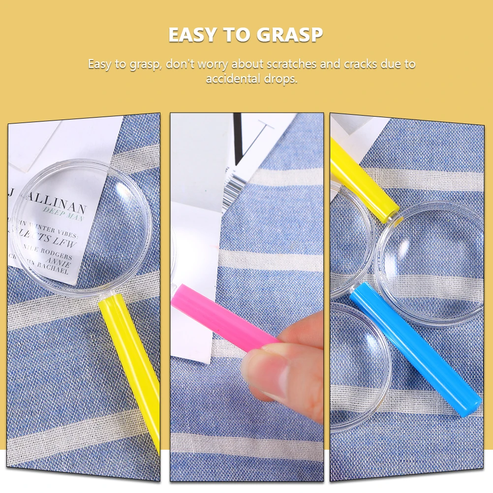 

11 Pcs Teaching Magnifying Glass Kids Handheld Portable Observation Toy Durable Acrylic Long Lasting Practical Storage Easy Use