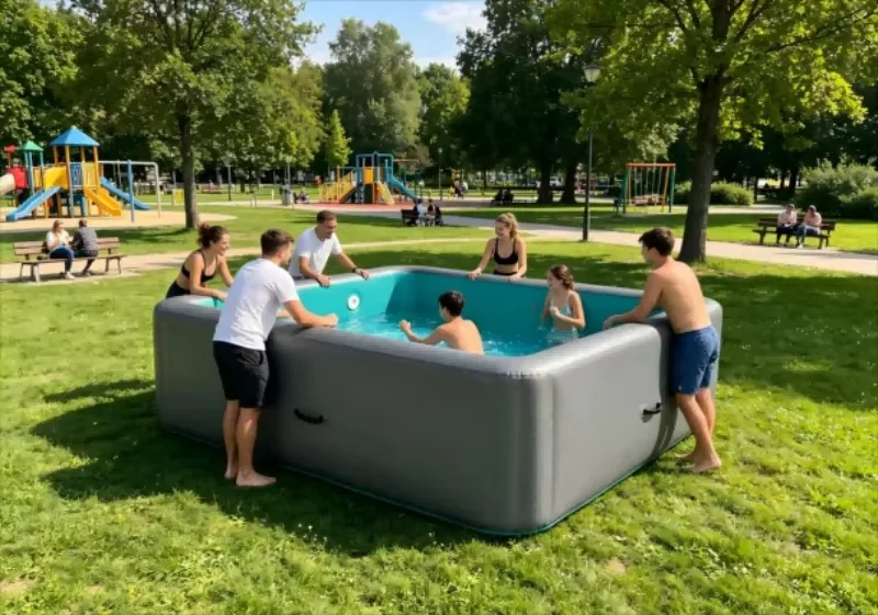 Personal drip seam inflatable pool, rectangular rigid inflatable pool, suitable for family backyard leisure