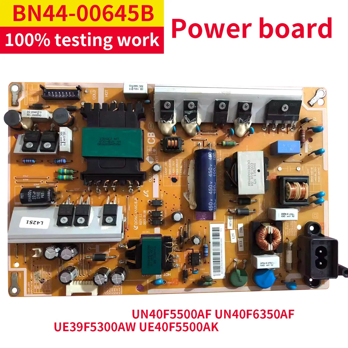 bn44-00645b：テレビ用電源基板。対応機種：un40f5500af、un40f6350af、ue39f5300aw、ue40f5500ak、ue40f5500、ue40f5300。