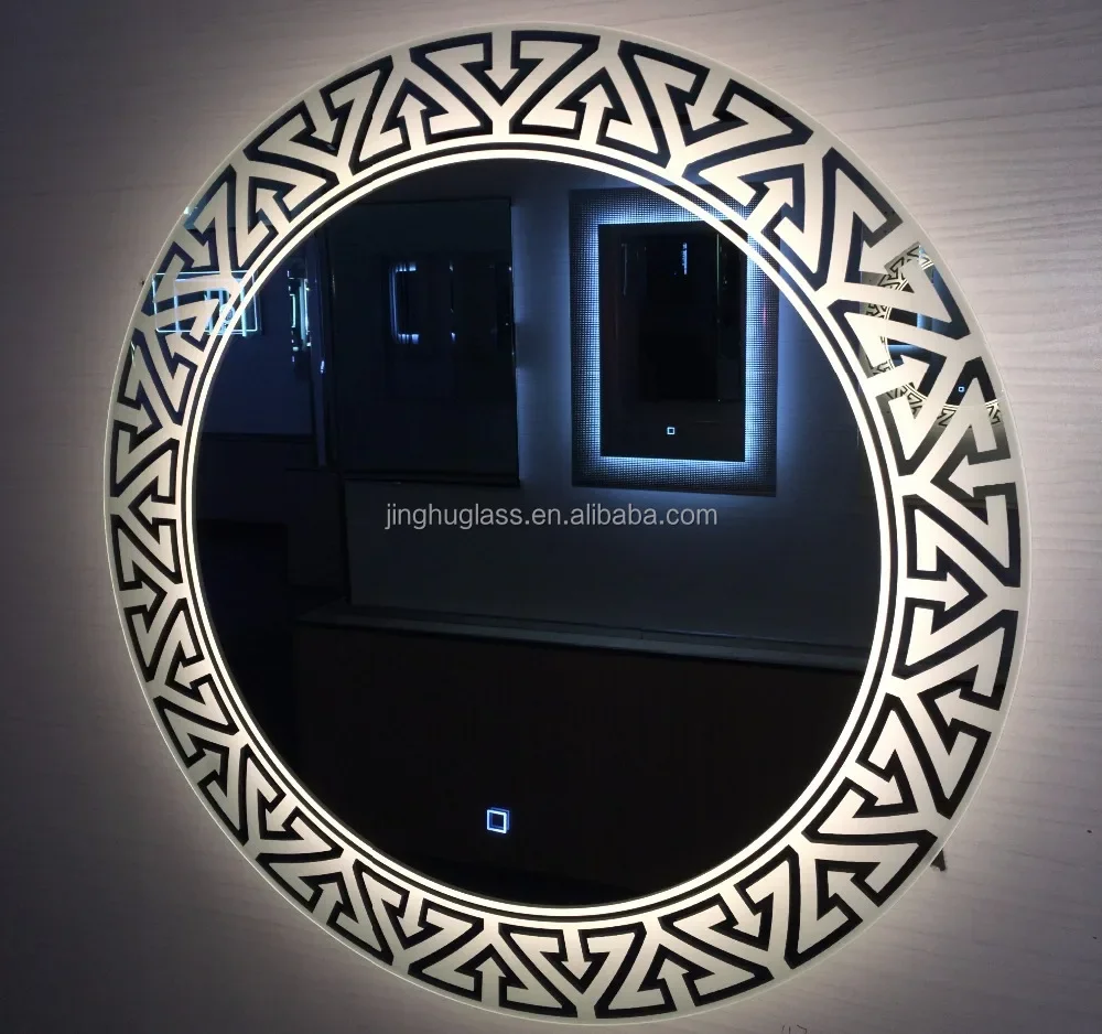 OEM Frameless LED-Lit Vanity Bathroom Mirror Irregular Oval & Round Egg Shape For Hotel Or Home Furniture